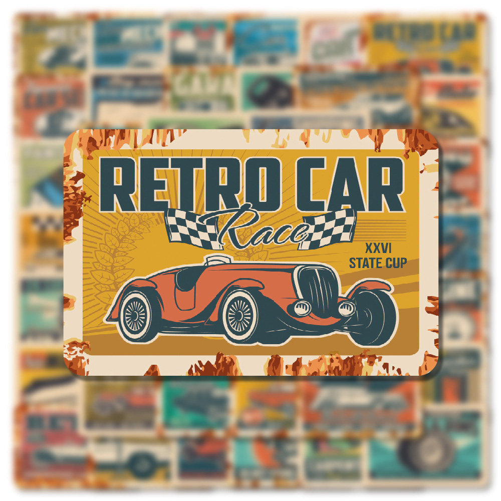 Kid Toys Ads - 10/30/50pcs Retro Ads Car Stickers Graffiti