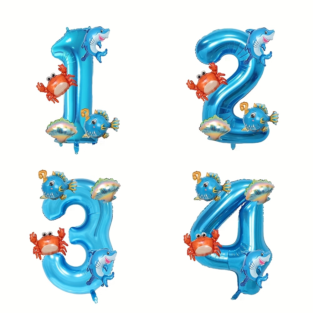 Water Balloon Set - 5Pcs 32inch Mini Blue Ocean Balloon