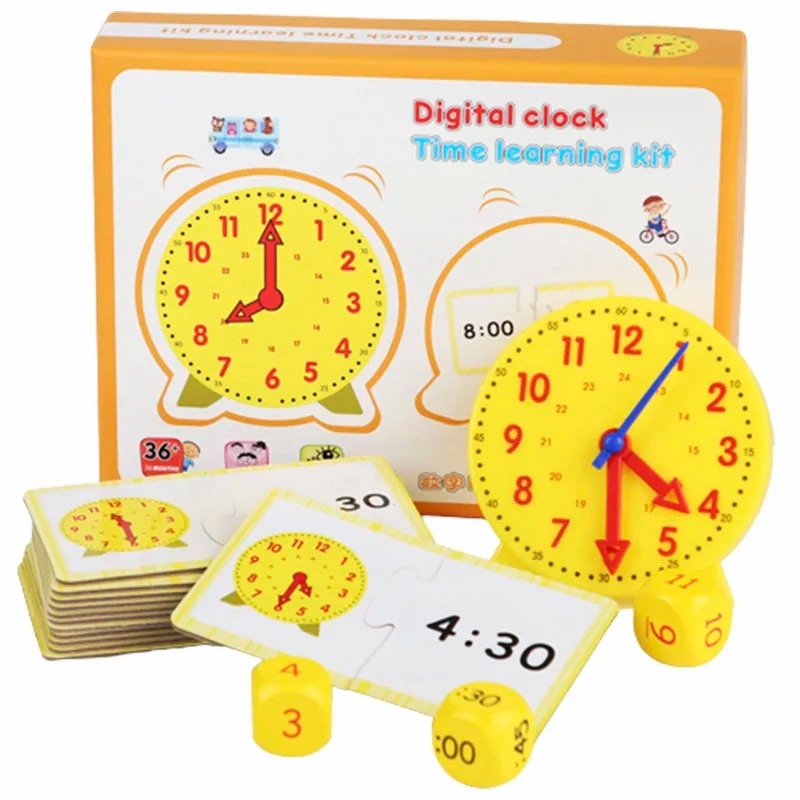 Kid Toys Ads - Children Montessori Clock Educational Toys Hour