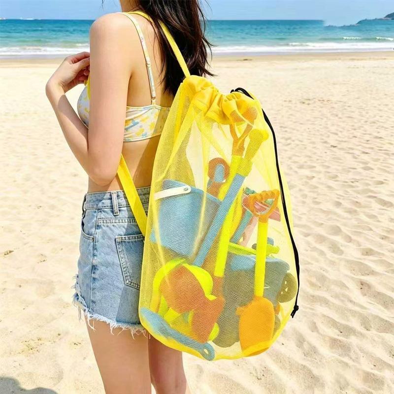 Kids Toys Bag - Large Capacity Portable Mesh Beach Storage