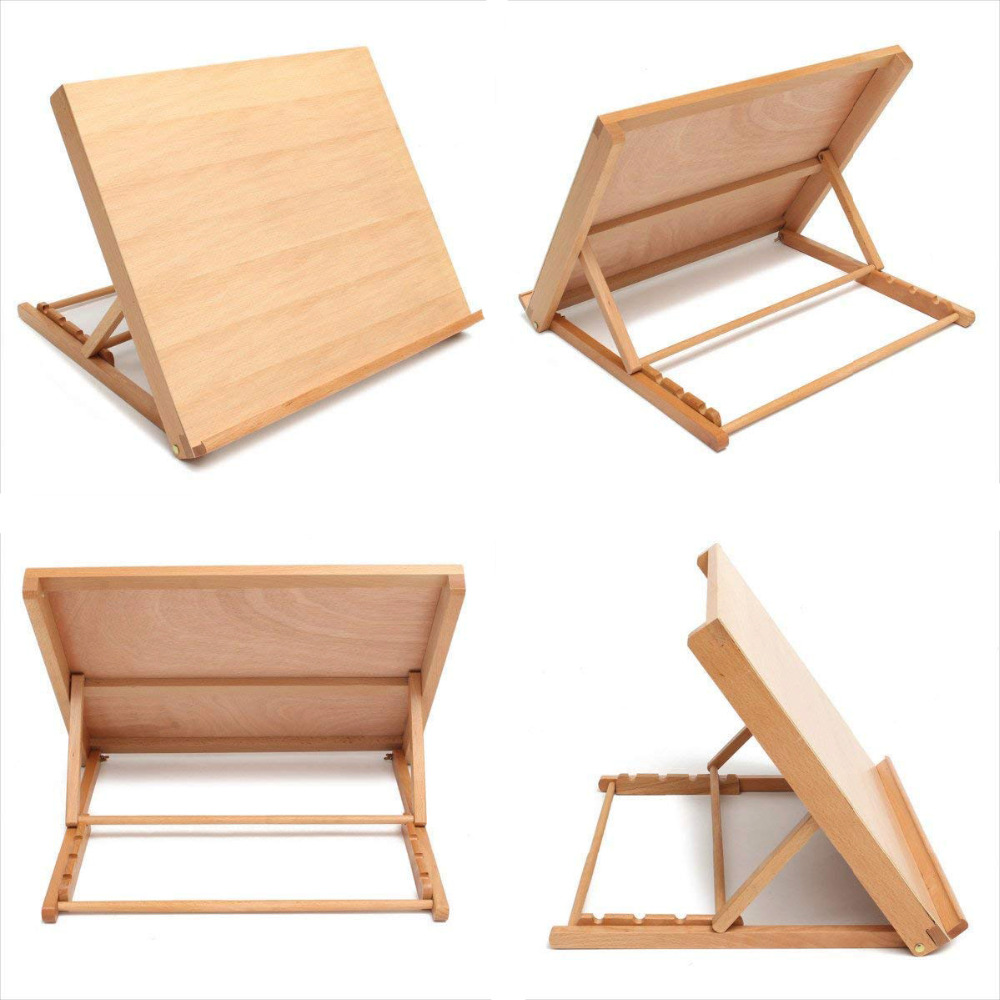 Kids Art Easel - Wood Drawing Board Multifunctional A3 Desk