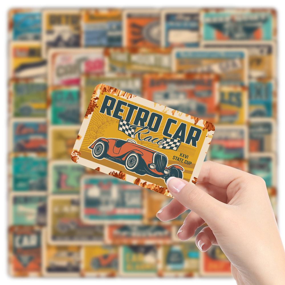 10/30/50pcs Retro Ads Car Stic - Kid Toys Ads 评论和价格
