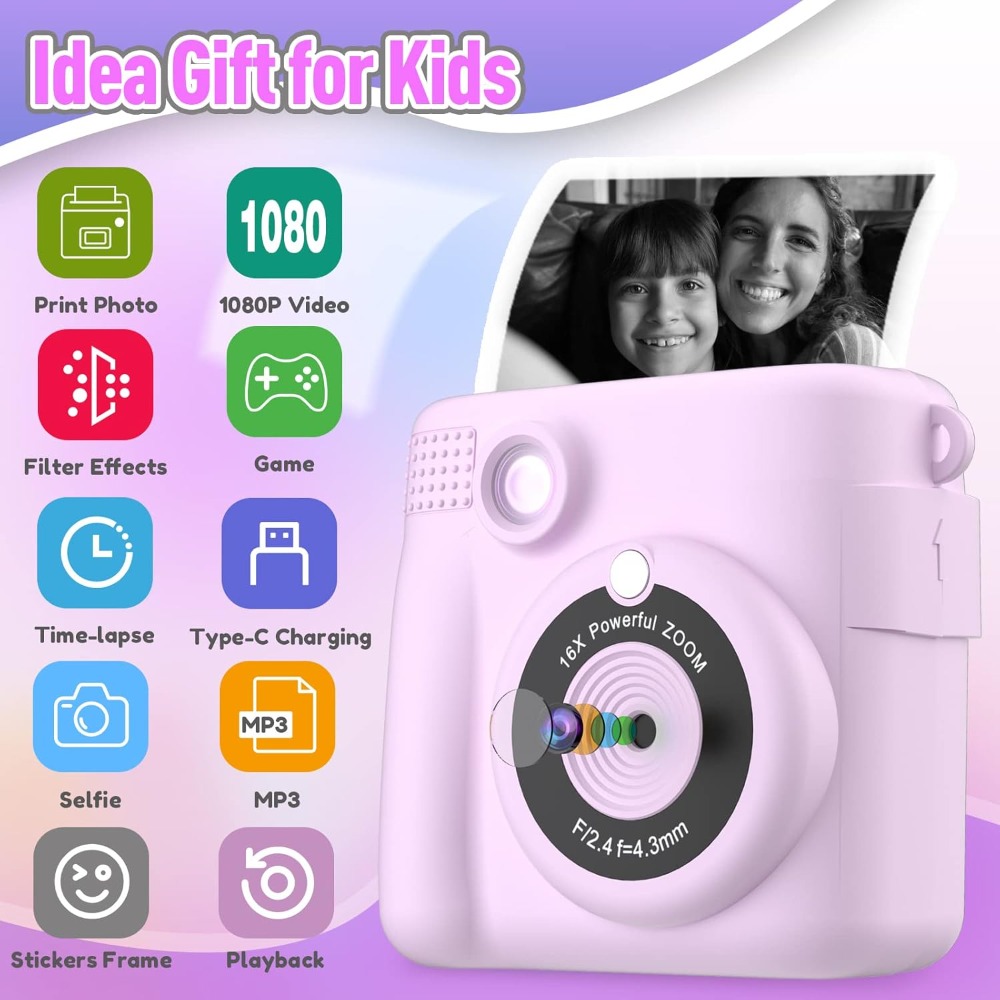 Instant Print Camera for Kids, - Kids Toys Videos 评论和价格