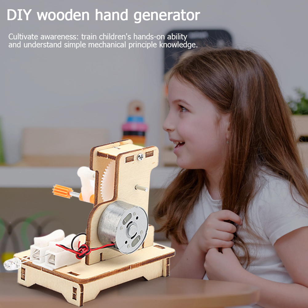 Kids DIY Wooden Hand Cranked G - Kids Toys Quotes 评论和价格