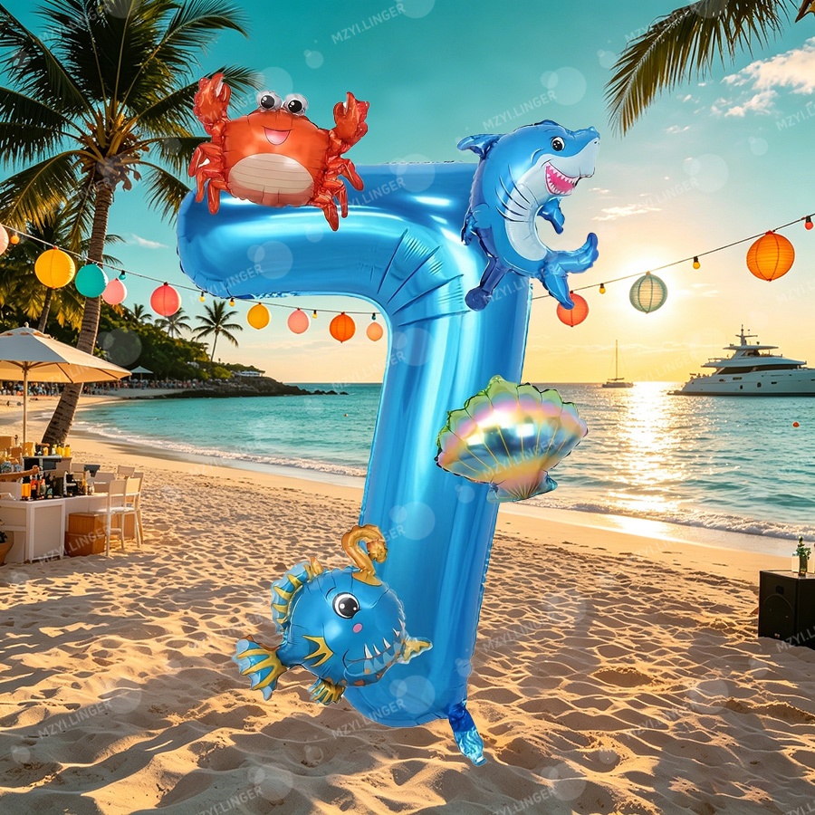 Ocean themed decor balloon set - Water Balloon Set 评论和价格