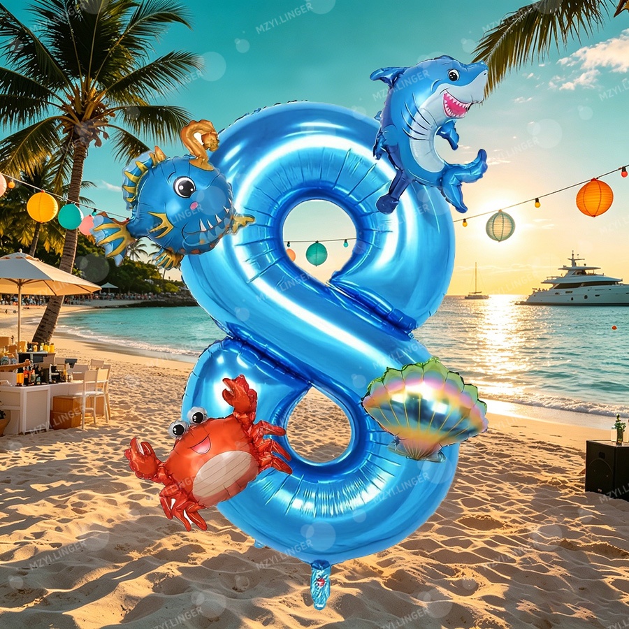Ocean themed decor balloon set - Water Balloon Set 评论和价格