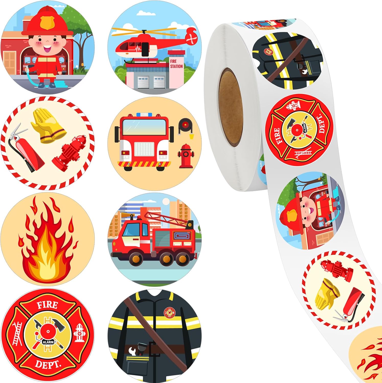 500Pcs Police Stickers Firefig - Kids Toys Names 评论和价格