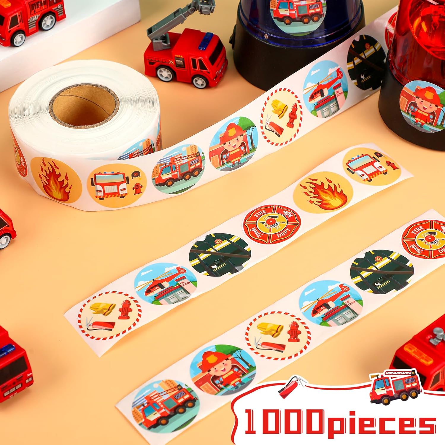 500Pcs Police Stickers Firefig - Kids Toys Names 评论和价格