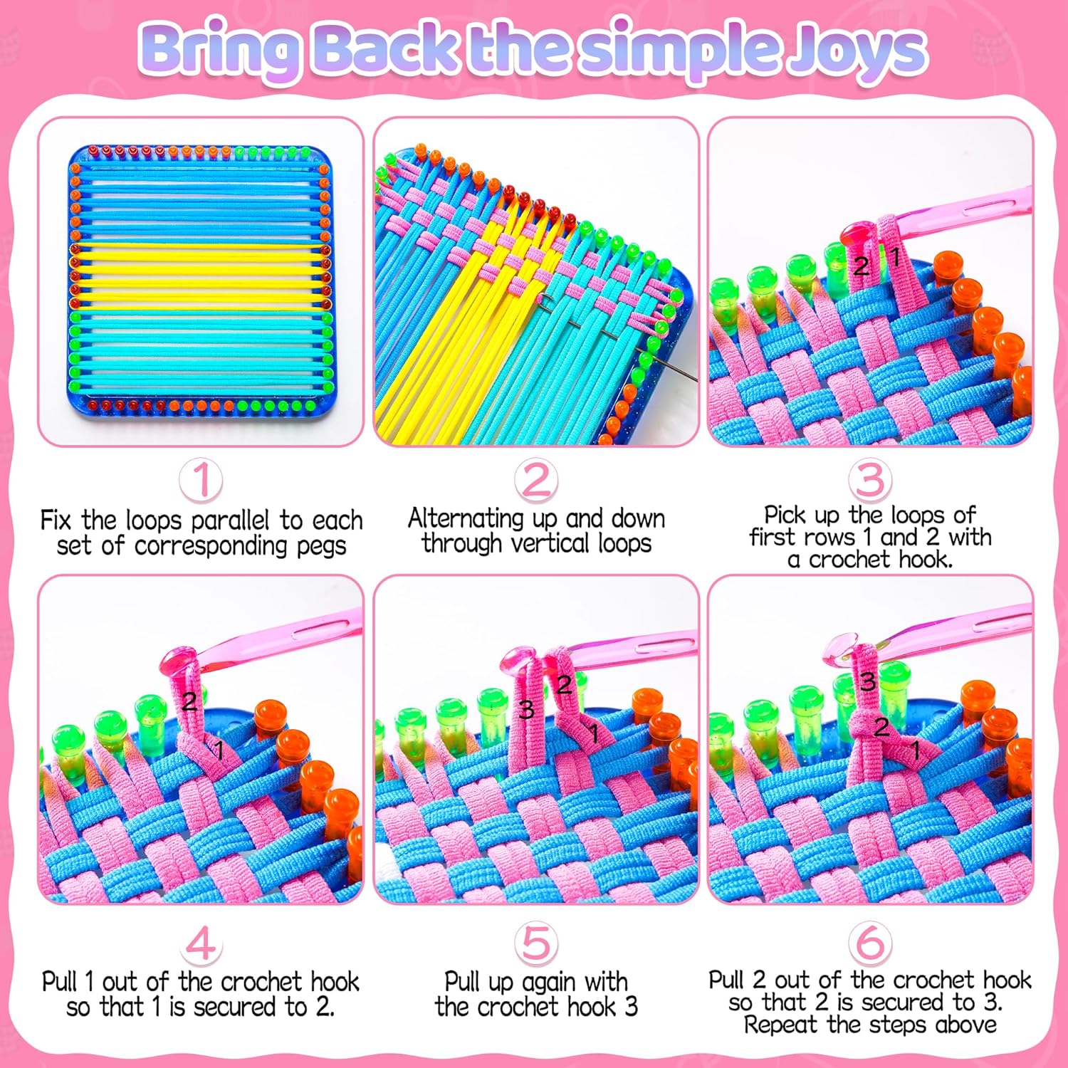 Weaving Loom Kit Toys, DIY Art - Kids Toys Under £5 评论和价格