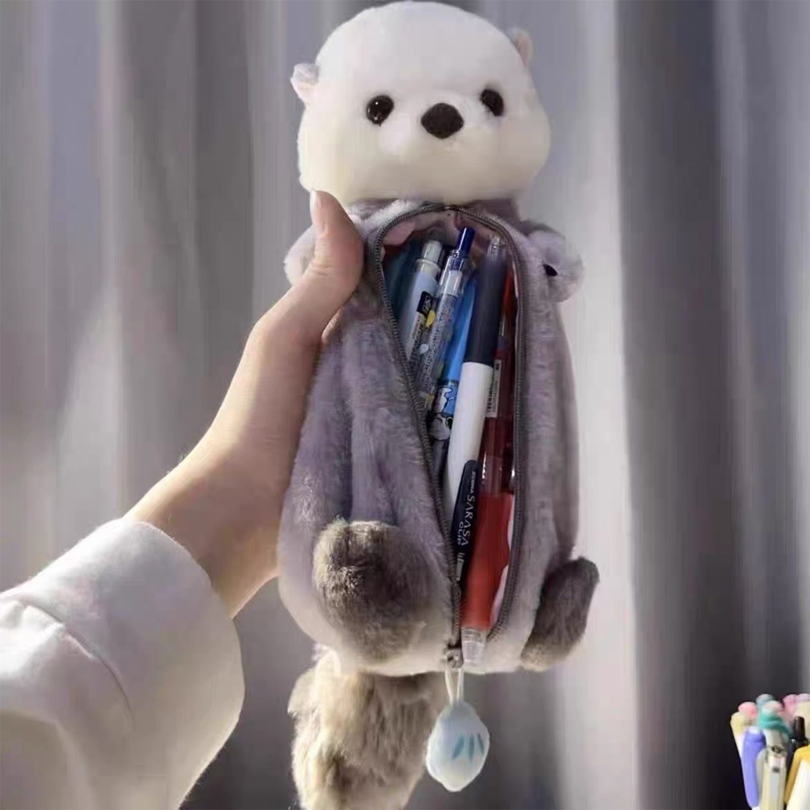 Creative Plush Toy Pencil Case - Kids Toys Bag 评论和价格