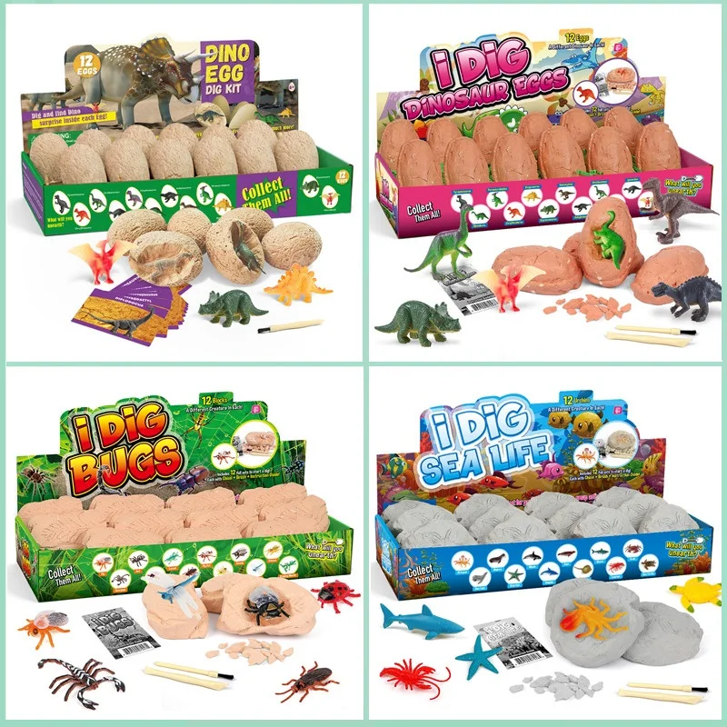 12PCS Archeological Dinosaur E - Kids Toys Videos 评论和价格