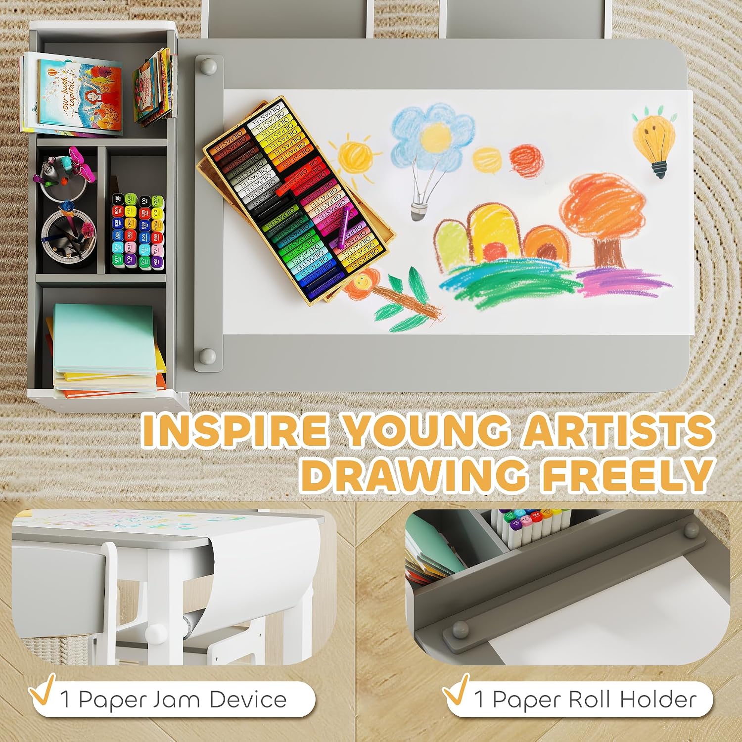Kids Art Table & Easel Chair S - Kids Art Easel 评论和价格