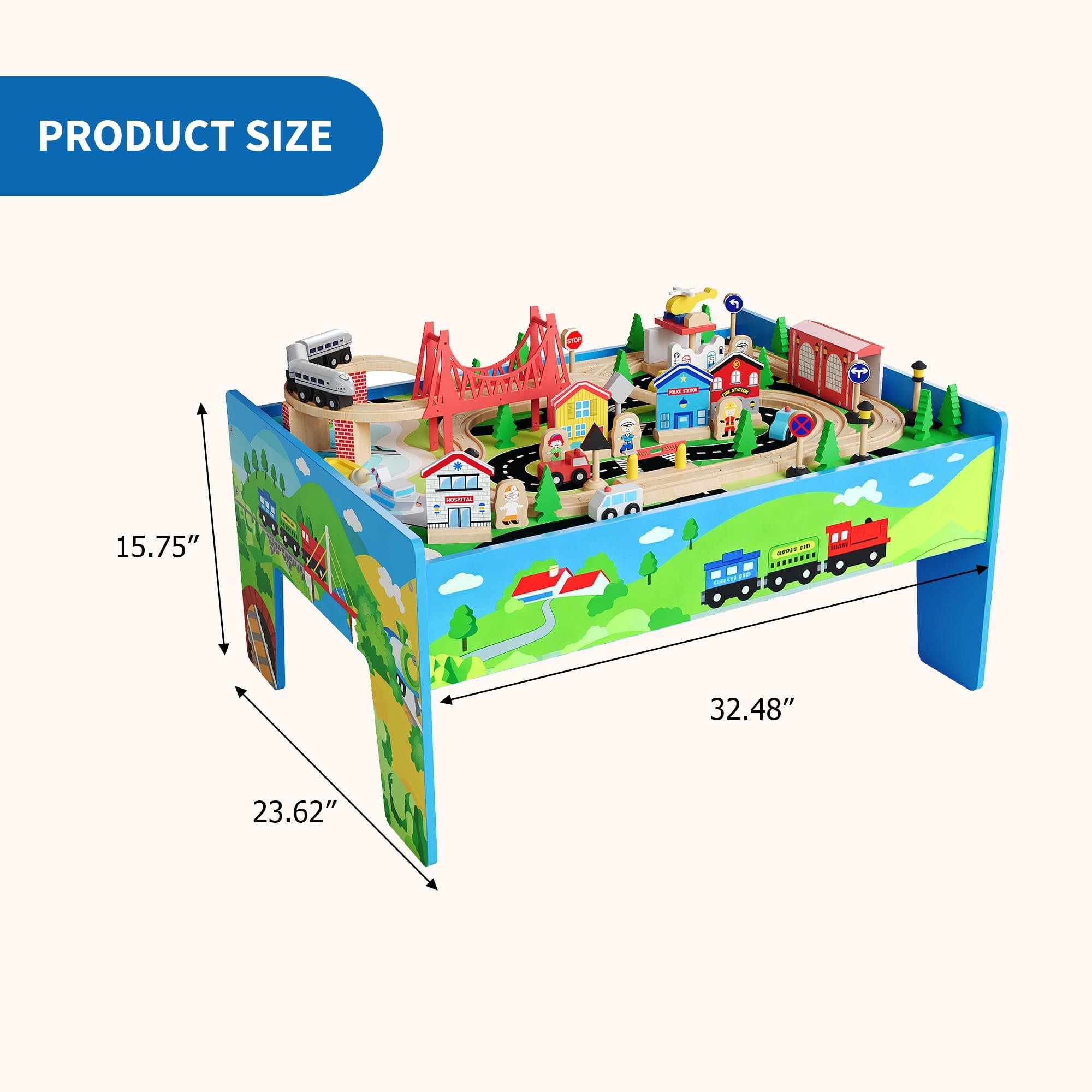 78PCS 4-in-1 Wooden Train Tabl - Kids Art Easel 评论和价格