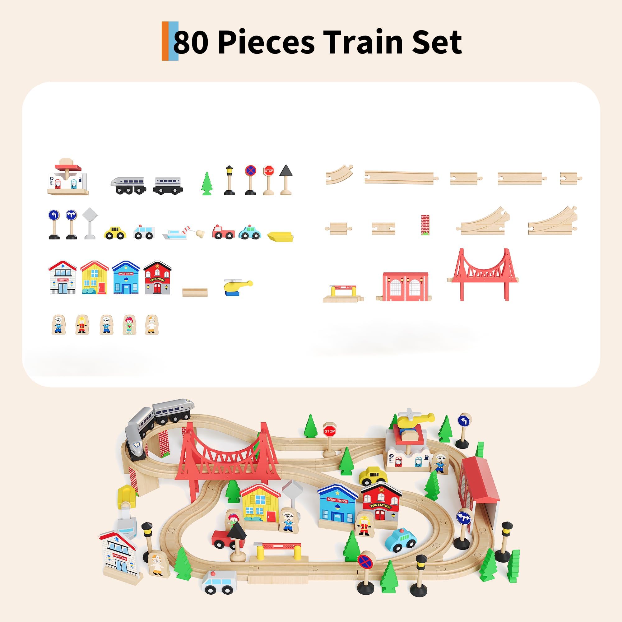 78PCS 4-in-1 Wooden Train Tabl - Kids Art Easel 评论和价格