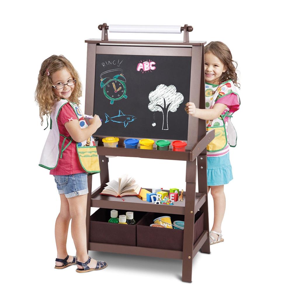 Kids Standing Art Easel With 2 - Kids Art Easel 评论和价格