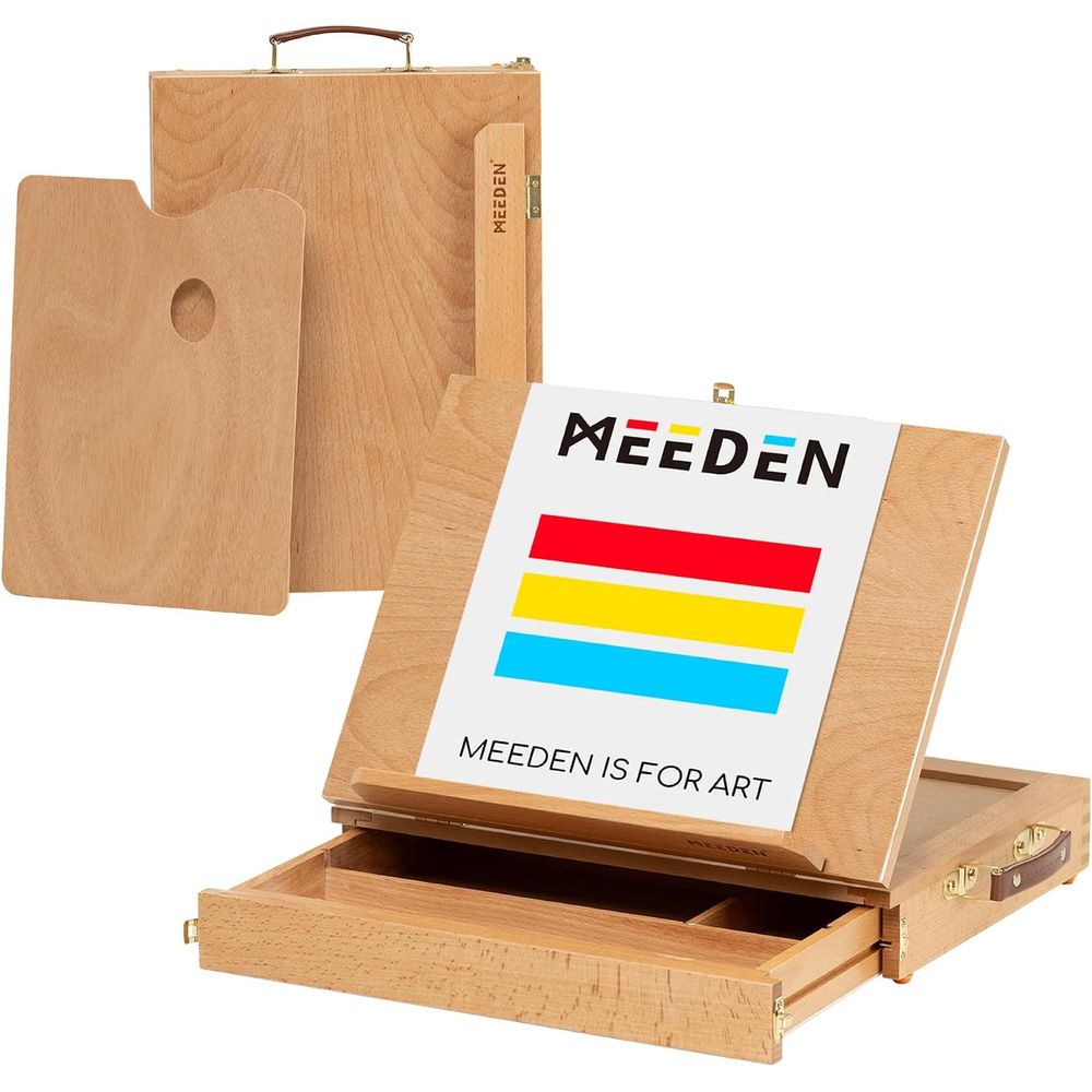 Portable Solid Wood Tabletop E - Kids Art Easel 评论和价格
