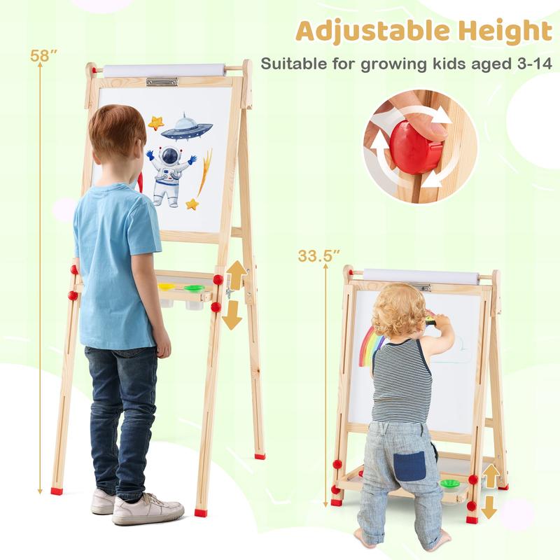 3-in-1 Double-Sided Folding Wo - Kids Art Easel 评论和价格