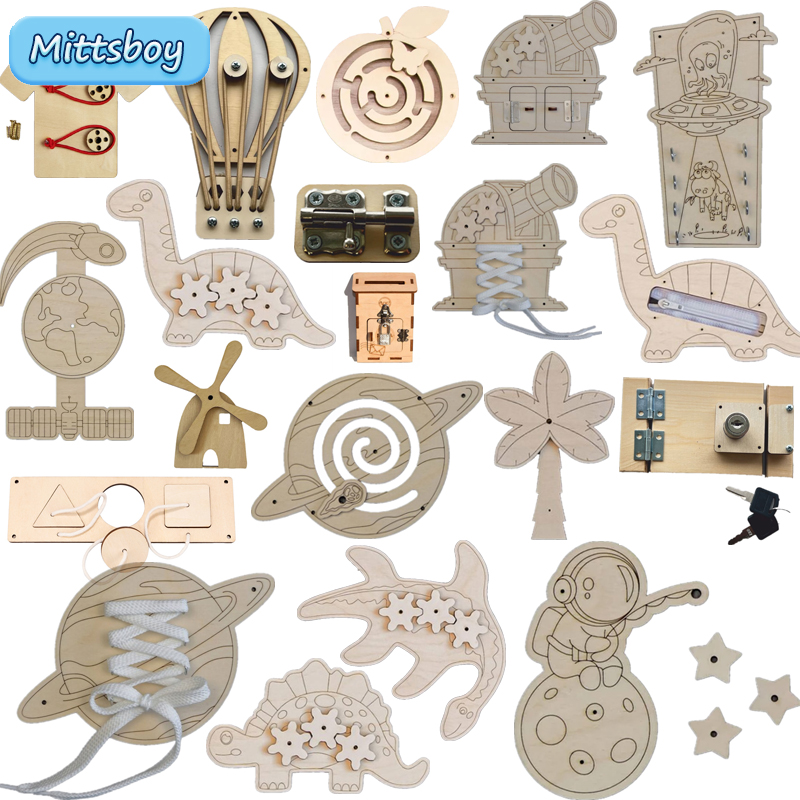 Montessori Busy Board Accessor - Kids Toys Videos 评论和价格