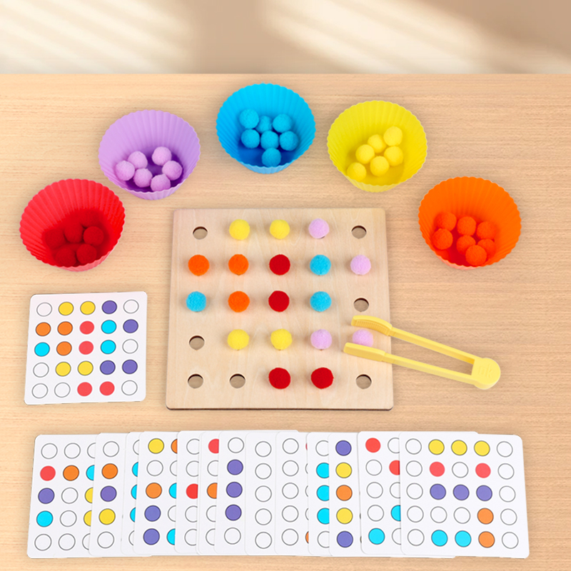 Wooden Clip Beads Toy Montesso - Kid Toys Ads 评论和价格