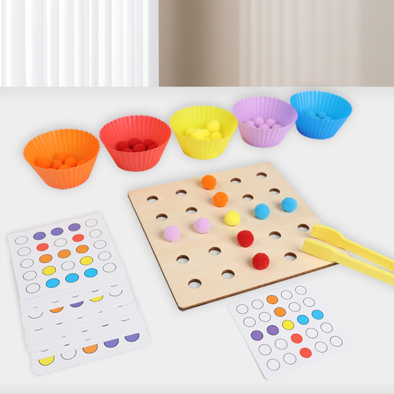 Wooden Clip Beads Toy Montesso - Kid Toys Ads 评论和价格