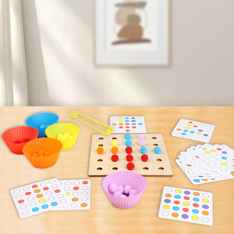 Wooden Clip Beads Toy Montesso - Kid Toys Ads 评论和价格