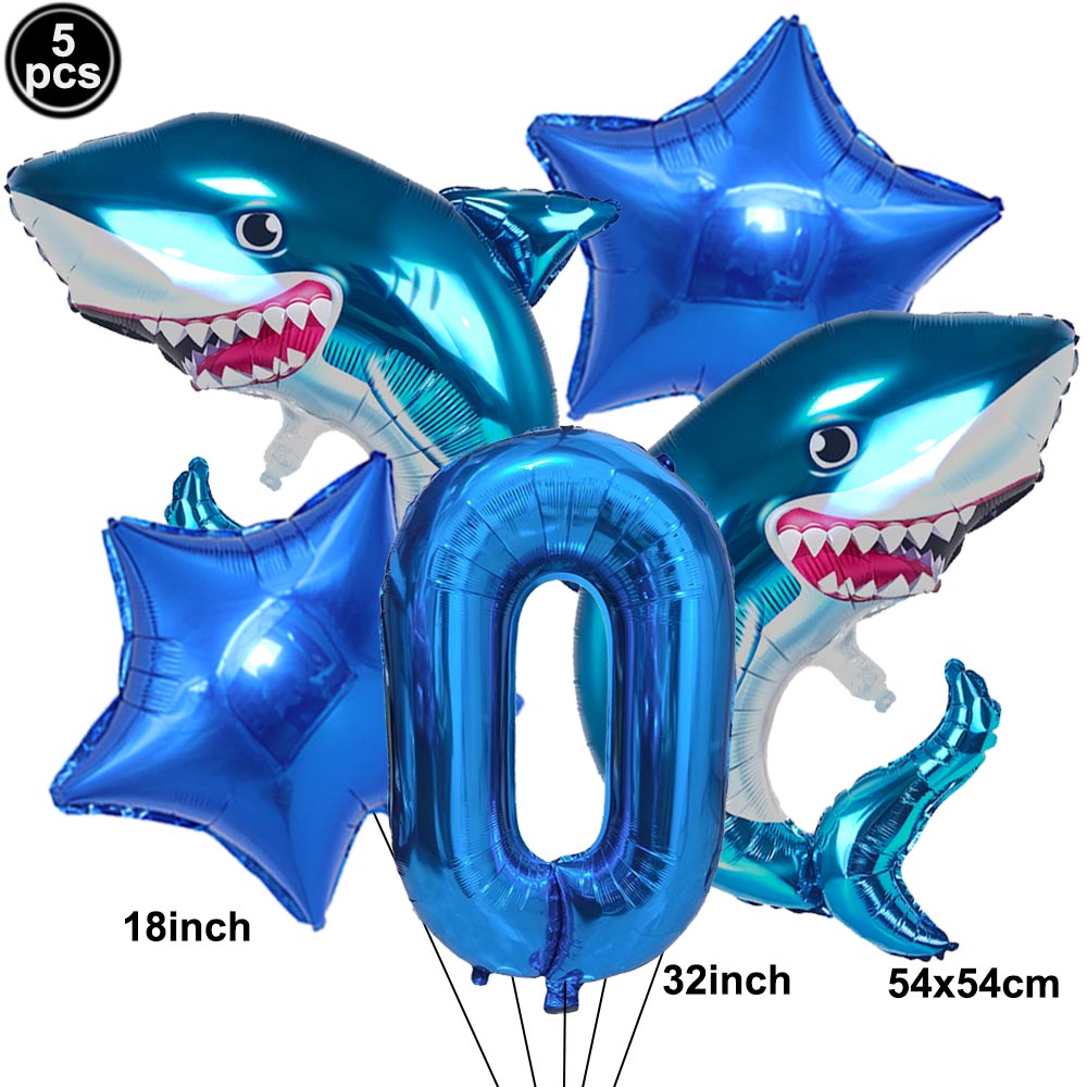 5pcs Cartoon Blue Shark Number - Water Balloon Set 评论和价格